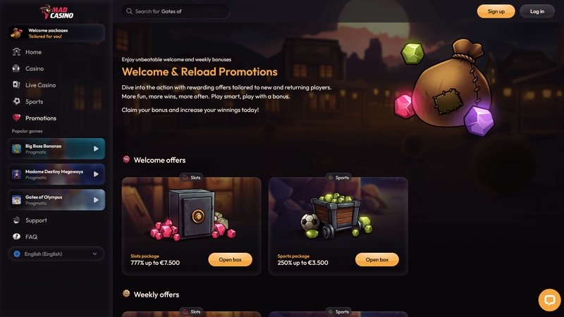 Découvrez les Meilleures Offres de Madcasino pour les Joueurs Français à France